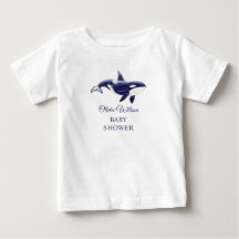 Chá de Bebê Baleia Orca Aquarela