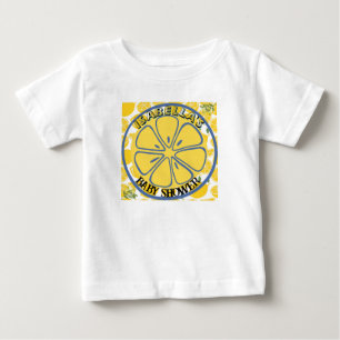 Camiseta Para Bebê Chá de Bebê Mediterrâneo Limão da Costa Amalfi