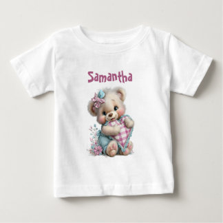 Camiseta Para Bebê Chá de Bebê Urso de Camiseta