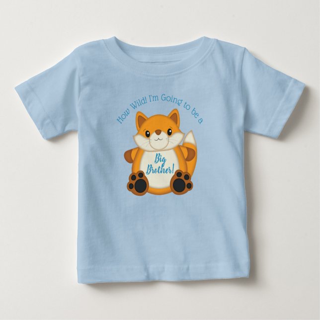Camiseta Para Bebê Chá de fraldas azul (Frente)