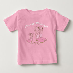 Camiseta Para Bebê Chá de fraldas Cowgirl