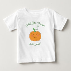 Camiseta Para Bebê Chá de fraldas de abóbora queda