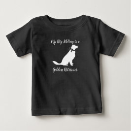 Camiseta Para Bebê Chá de fraldas de Cachorro do Retriever do ouro