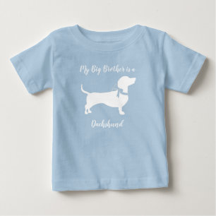 Camiseta Para Bebê Chá de fraldas de Cão de Dachshund Weiner
