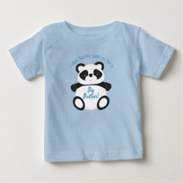Camiseta Para Bebê Chá de fraldas do Urso Panda