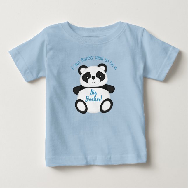 Camiseta Para Bebê Chá de fraldas do Urso Panda (Frente)