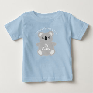 Camiseta Para Bebê Chá de fraldas Koala Bear