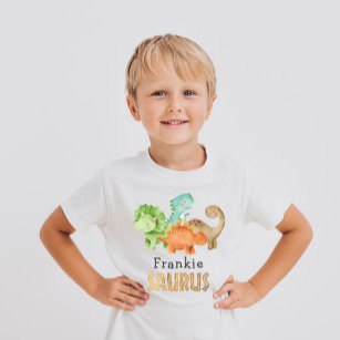 Camiseta Para Bebê Chá de fraldas Personalizado de Dinossauros