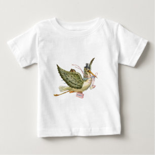 CAMISETA PARA BEBÊ CHÁ DE FRALDAS STORK