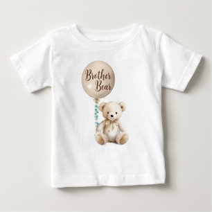 Camiseta Para Bebê Chá de fraldas T-Shirt do Ursinho do Urso Irmão