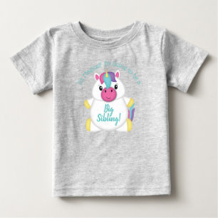 Camiseta Para Bebê Chá de fraldas Unicorn