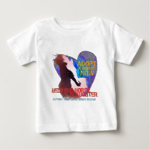 Camiseta Para Bebê Chacina do cavalo da parada da ajuda
