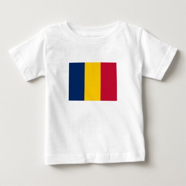 Camiseta Para Bebê Chad Flag (Frente)