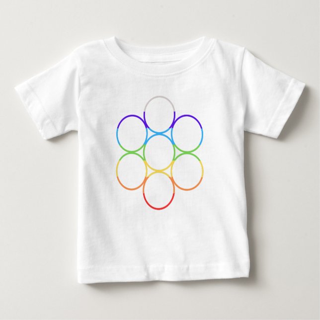 Camiseta Para Bebê Chakra do Ovo da Vida (Frente)