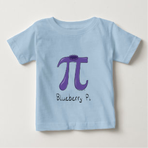 Camiseta Para Bebê Chamada Blueberry Pi - Professor de Matemática em 