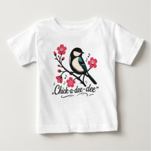 Camiseta Para Bebê Chamada de passarinho chick-a-dee-dee-dee
