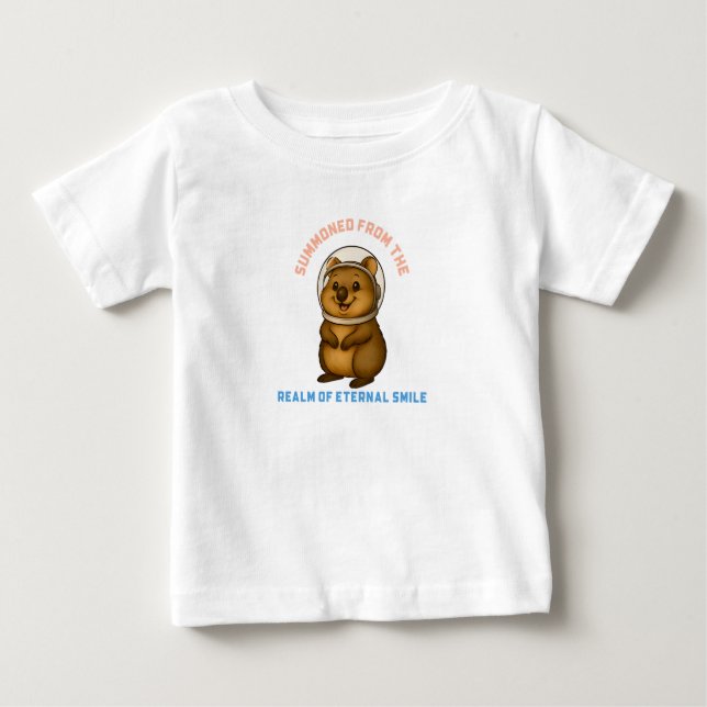 Camiseta Para Bebê Chamado Do Reino Do Sorriso Eterno (Frente)