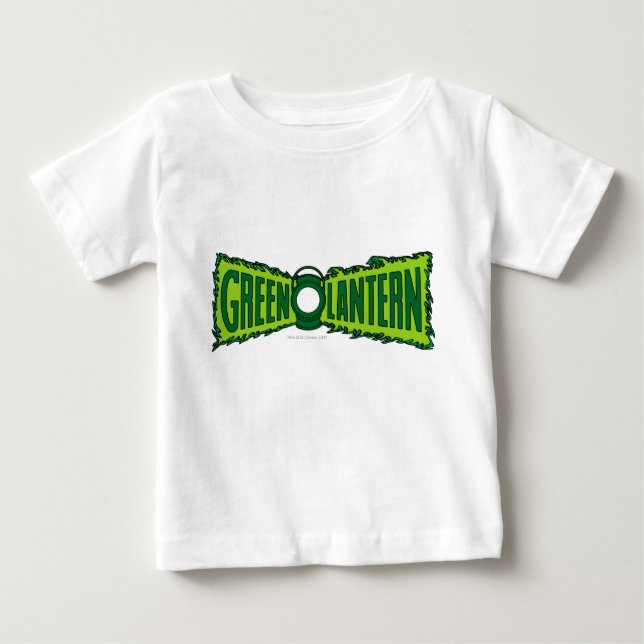 Camiseta Para Bebê Chamas do logotipo verde (Frente)