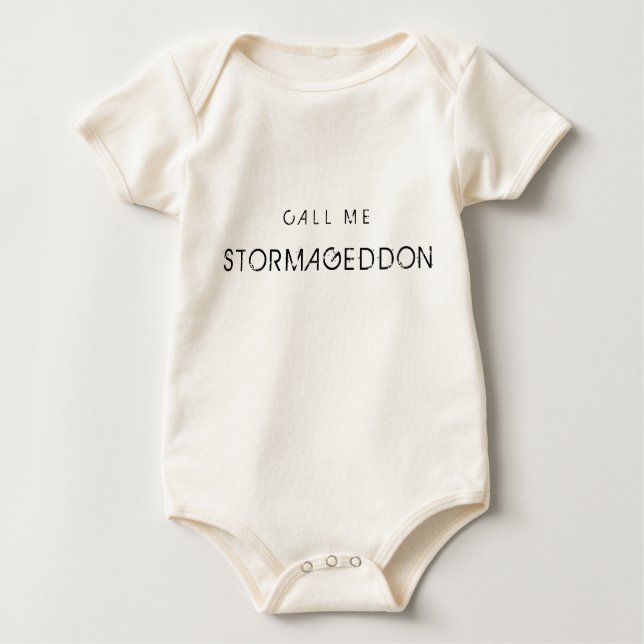 Camiseta Para Bebê Chame-me de Stormageddon (Frente)