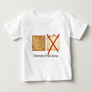 Camiseta Para Bebê Chametz Free Zone