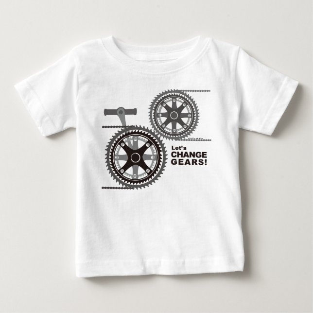 CAMISETA PARA BEBÊ CHANGE GEARS! (Frente)