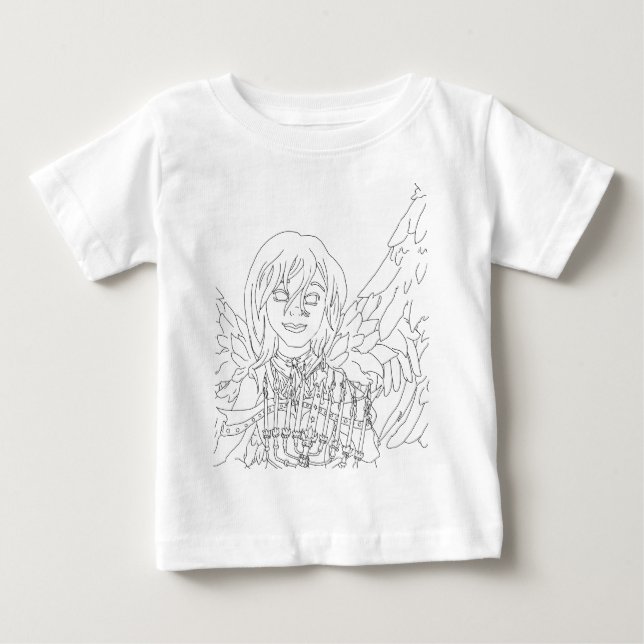 Camiseta Para Bebê Chanukah Angel (Frente)