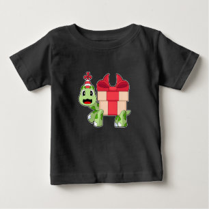 Camiseta Para Bebê Chapéu de Festa de aniversário de tartaruga