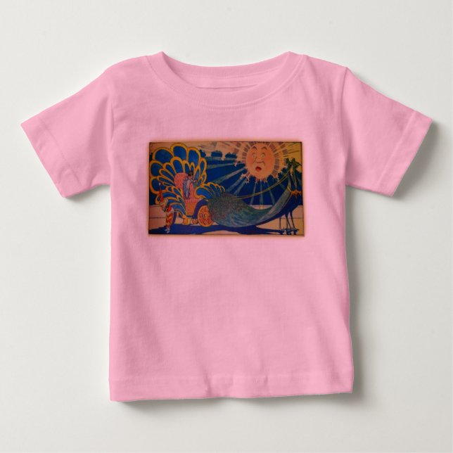 Camiseta Para Bebê Chariot do pavão (Frente)