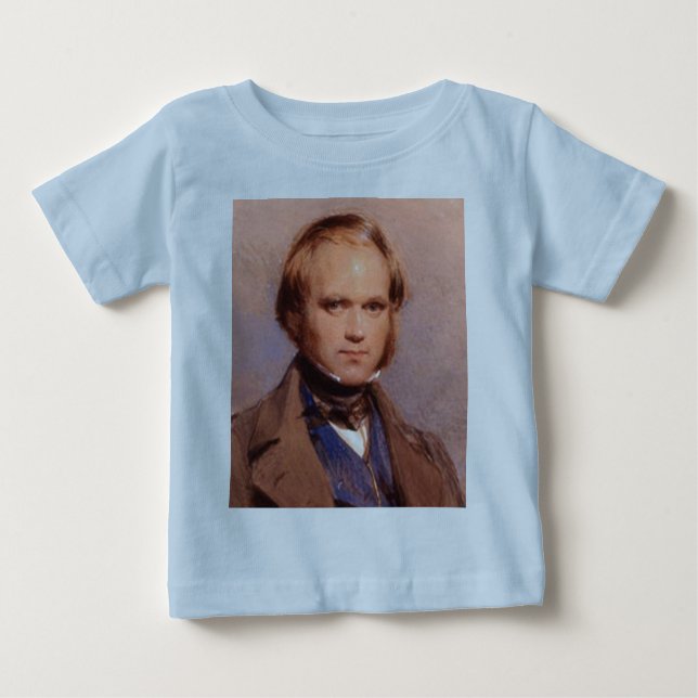 Camiseta Para Bebê Charles Darwin (Frente)