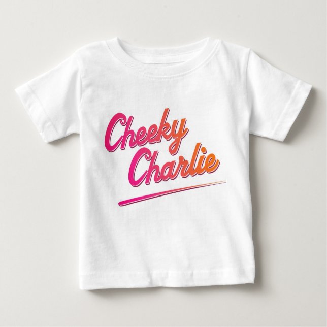 Camiseta Para Bebê Charlie T-Shirt Cheeky (Frente)