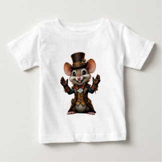 Camiseta Para Bebê Charme do Rato Steampunk - Tofat T-Sh