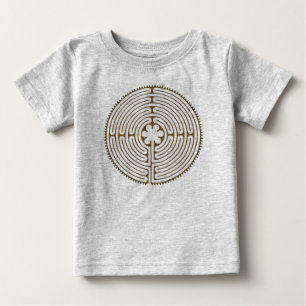 Camiseta Para Bebê Chartres Labyrinth estilo antigo + suas ideias