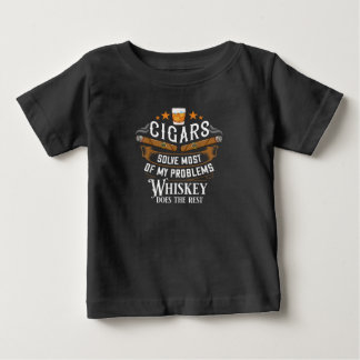 Camiseta Para Bebê Charutos resolvem a maioria dos meus problemas Whi
