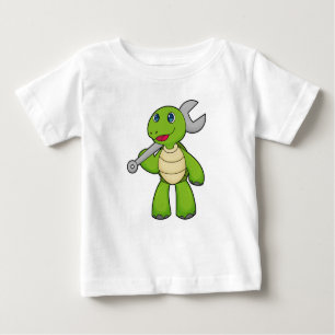 Camiseta Para Bebê Chave mecânica de tartaruga