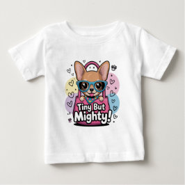 Camiseta Para Bebê Chaveiros e Cordões com Chihuahua Minúsculo, mas P