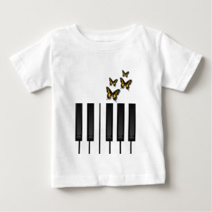 Camiseta Para Bebê Chaves do piano