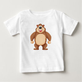 Camiseta Para Bebê Cheerful Bear Fine Jersey