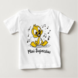 Camiseta Para Bebê Cheerful Singing Duckling Musical Cartoon 🐥🎶