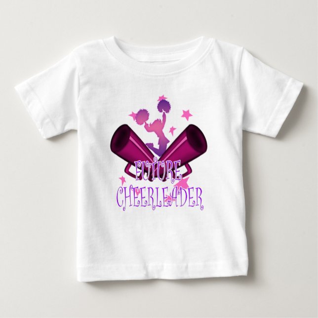 Camiseta Para Bebê Cheerleader futuro (Frente)