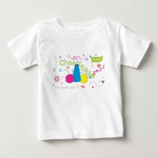 Camiseta Para Bebê Cheerleader T-Shirt (Frente)