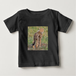 Camiseta Para Bebê Cheetah Cub Diz Oi. Baby T-Shirt