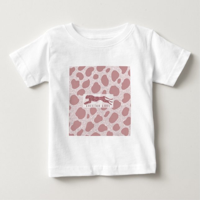 Camiseta Para Bebê Cheetah Love (Frente)