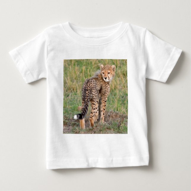 Camiseta Para Bebê CheetahCubOlhando para você.png (Frente)