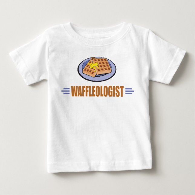Camiseta Para Bebê Chef de Waffle Humoroso (Frente)