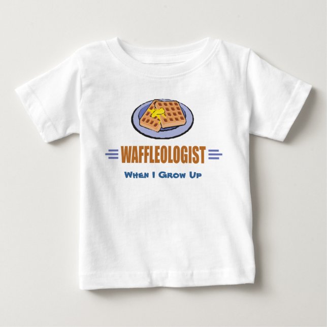 Camiseta Para Bebê Chef de Waffle Humoroso (Frente)