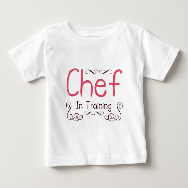 Camiseta Para Bebê Chef em treinamento (Frente)