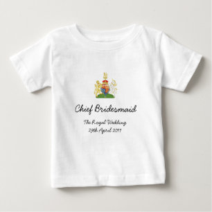Camiseta Para Bebê Chefe Bridesmaid - divertida criancinha de casamen