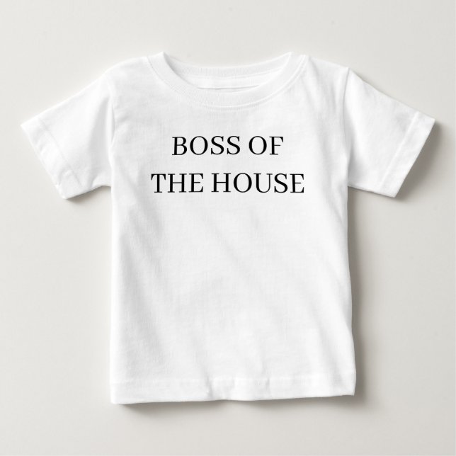 Camiseta Para Bebê Chefe da casa (Frente)