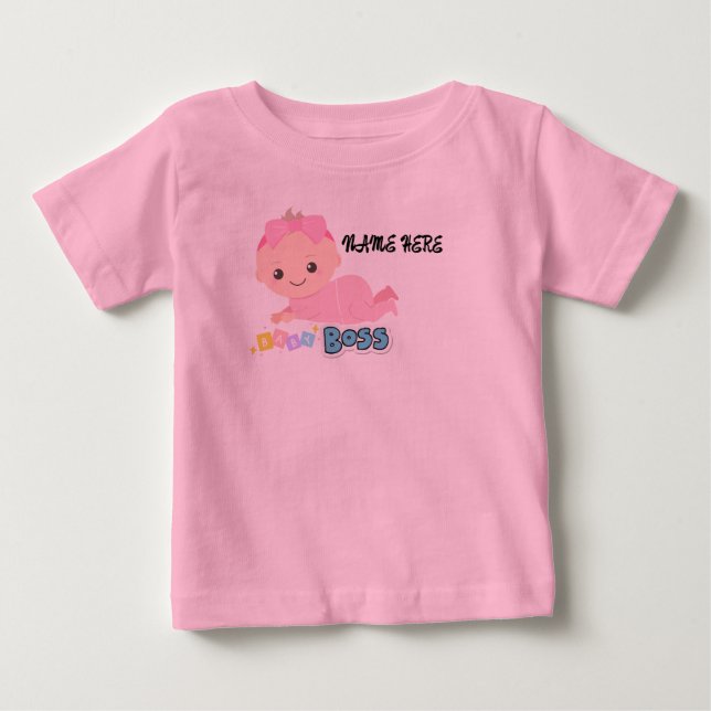 Camiseta Para Bebê Chefe de bebê de camiseta (Frente)