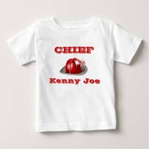 Camiseta Para Bebê Chefe dos bombeiros de Lil